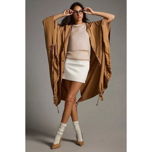 Anthropologie Pilcro Khaki Oversize Poncho Utility Jacket in Tan Color O… - Picture 1 of 4